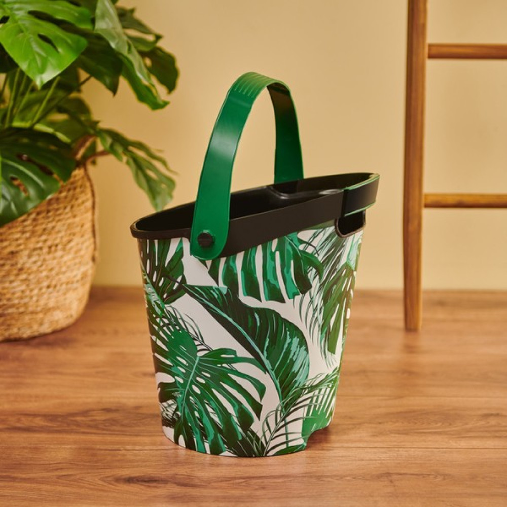 Qutu Çok Amaçlı Temizlik Kovası - Palm - 30,5X20,5X20,5 cm - Yeşil - Standart Ev Temizliği Fiyatı