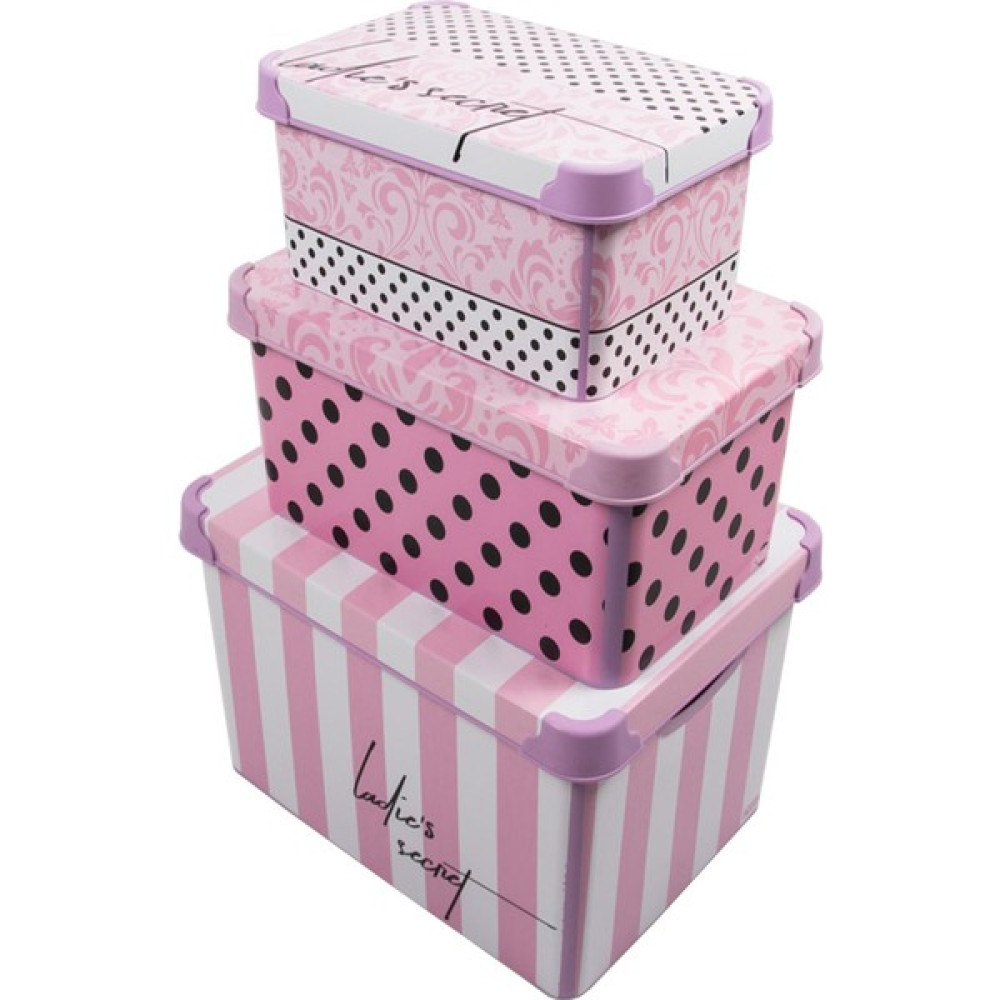 Qutu Style Box Ladys Secret 3 Parça Set Dekoratif Saklama Kutusu Eşya Saklama Kutusu Fiyatı