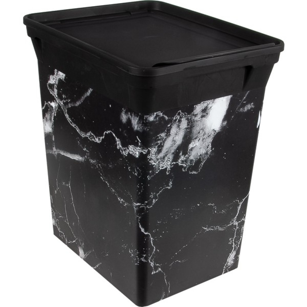 Qutu Trashbın Black Marble 10 lt Çöp Kovası Çöp Kovaları Fiyatı
