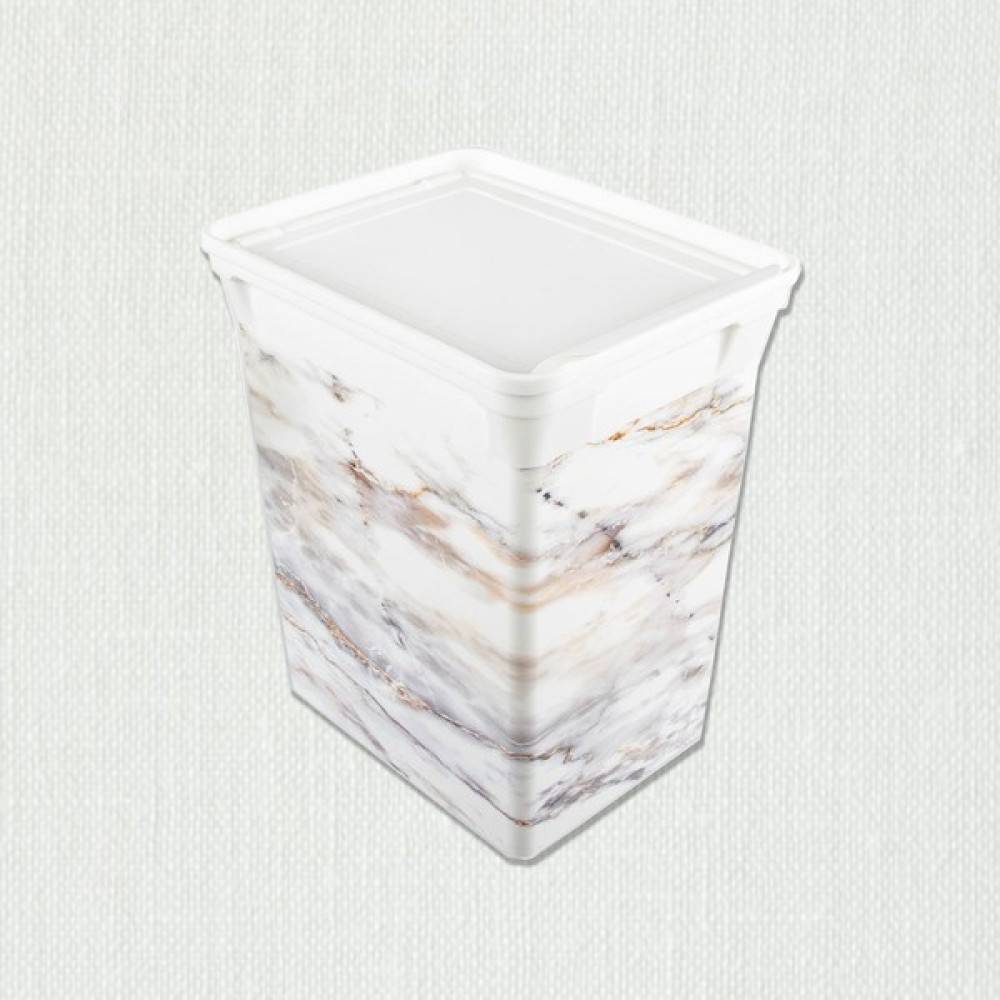 Qutu Trashbın Marble 10 L Çöp Kovası - Beyaz Çöp Kovaları Fiyatı