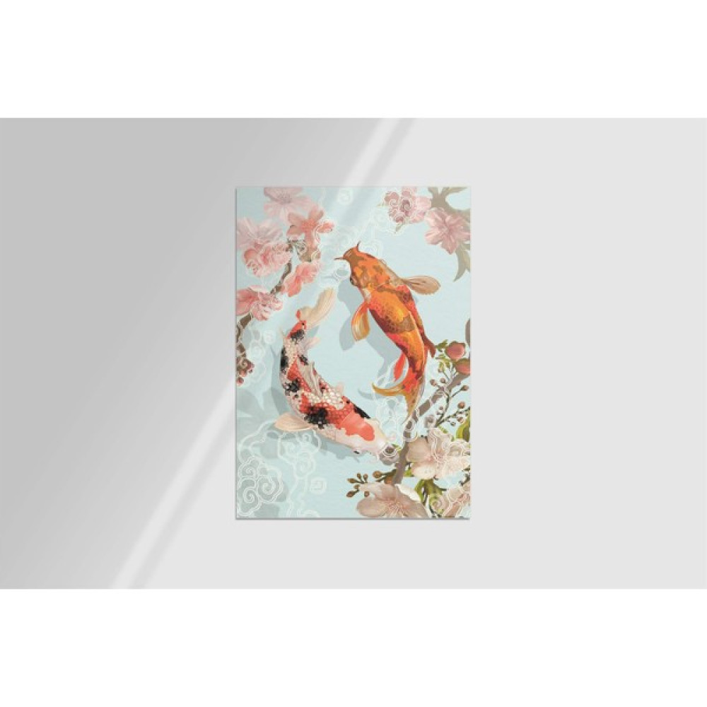 Quuzu Tasarım Ürünleri Koi Balıkları Japon 50X70 cm Çerçevesiz Poster QFP1240 - Renkli Poster Fiyatı