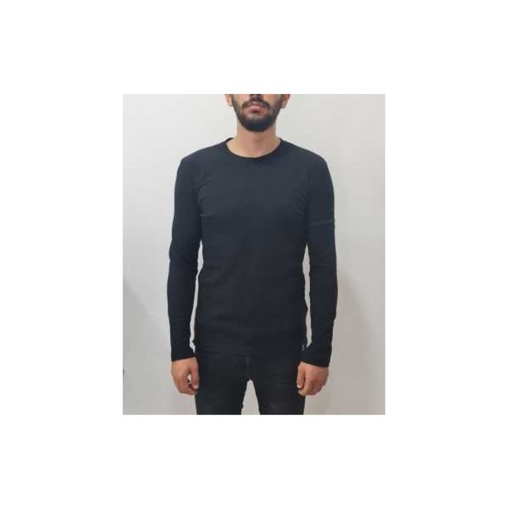 Qwerty Erkek O Yaka Kol Şertli Basıc Sweat Siyah WK25425 Erkek Sweatshirt Fiyatı