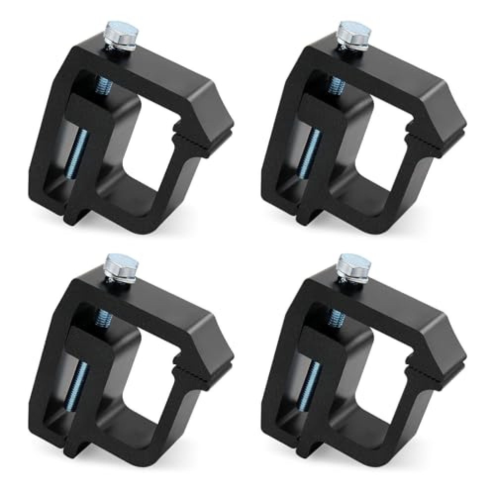 QYMOPAY Truck Cap Mounting Clamps, Heavy Duty Camper Shell Clamps for Chevy Silverado Sierra 1500/2500/3500, for Dodge, for Ram 1500/2500/3500, F150 F250, for Mitsubishi, for Toyota (4 pcs)