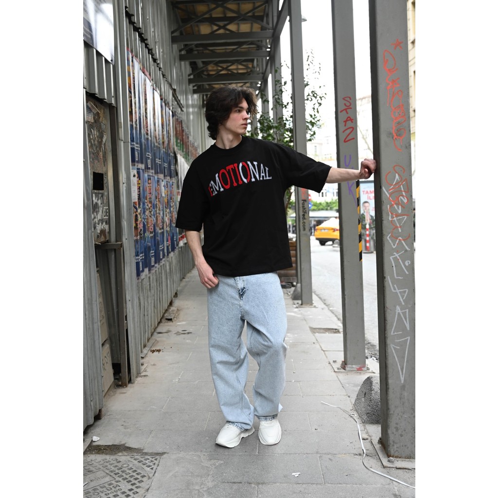 R-5786 Emotıonal Nakışlı Oversize Süprem Tişört Giyim & İç Giyim Fiyatı