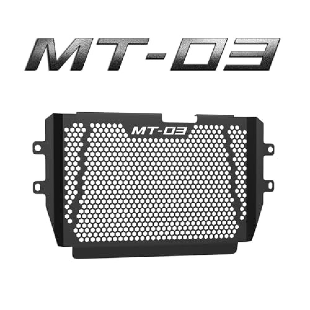 R QIANKONG MT-03 Radiator Grille Guard Cover Replacement Compatible with MT-03 MT03 2015-2024 (Color : black, Size :one size)