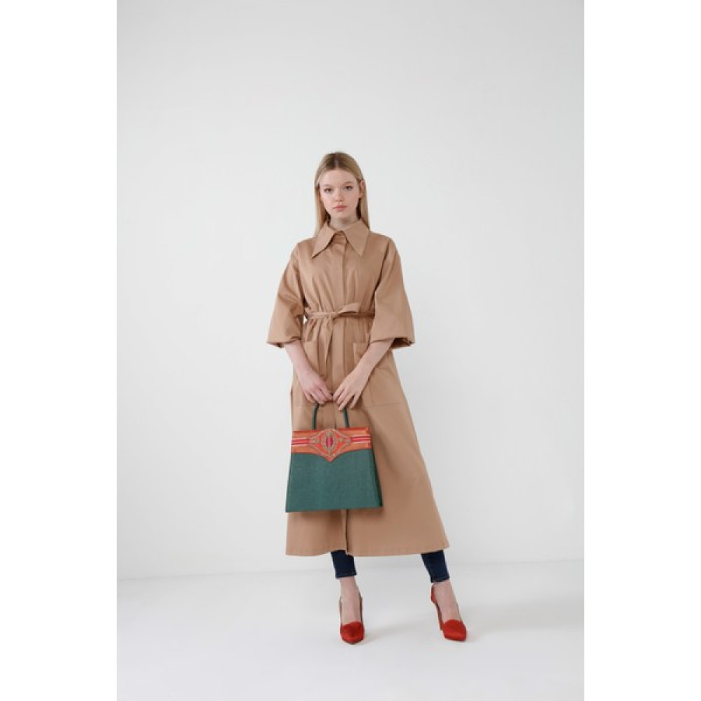 R4 Moda Rocks Trençkot Camel Kadın Trençkot Fiyatı