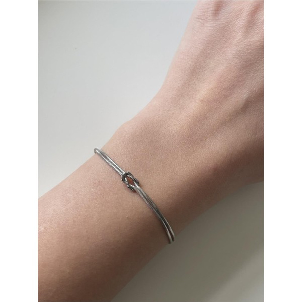 Ra Jewels 925 Ayar Gümüş Düğüm Sonsuzluk Çift Bilekliği Sevgili Kombini Saat ve Bileklik Aksesuarı Fiyatı