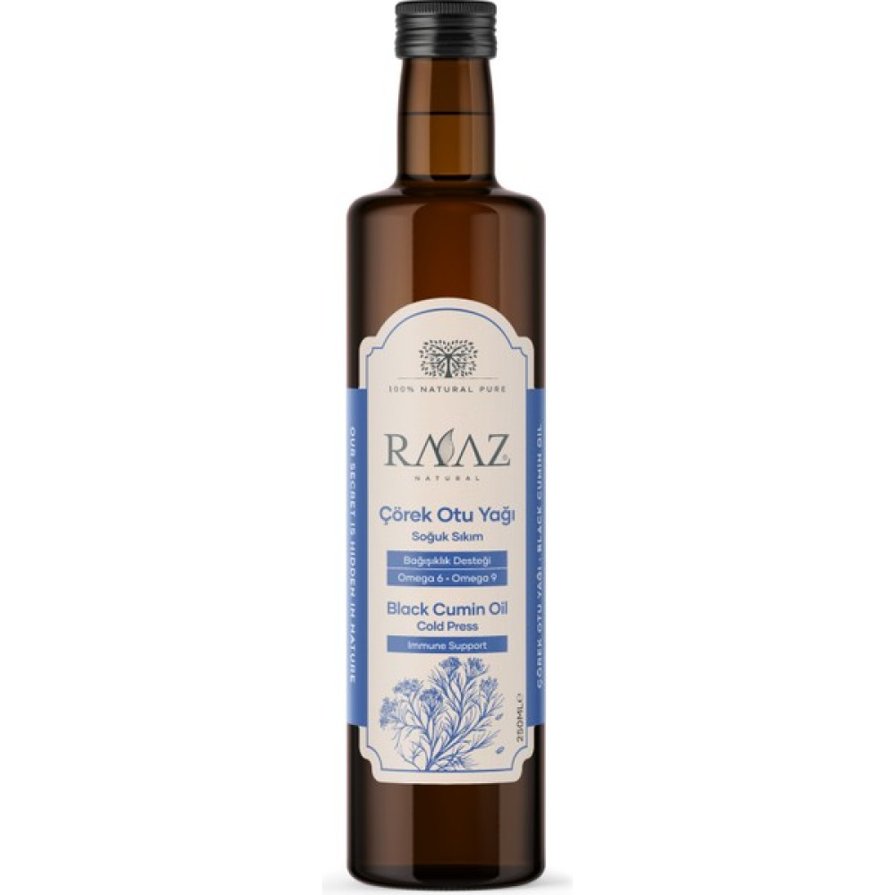 Raaz Çörek Otu Yağı 250 ml Soğuk Sıkım %100 Saf Black Cumin Oil Bitkisel Yağlar Fiyatı