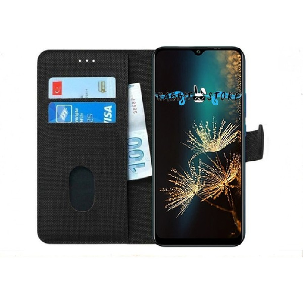 Rabbit Store Reeder P13 Blue Max 2021 128GB Kılıf Kumaş Cüzdan Kılıf Kapaklı Kılıf - Reeder P13 Blue Max Pro Lite 2022 - Siyah Cep Telefonu Kılıfı Fiyatı