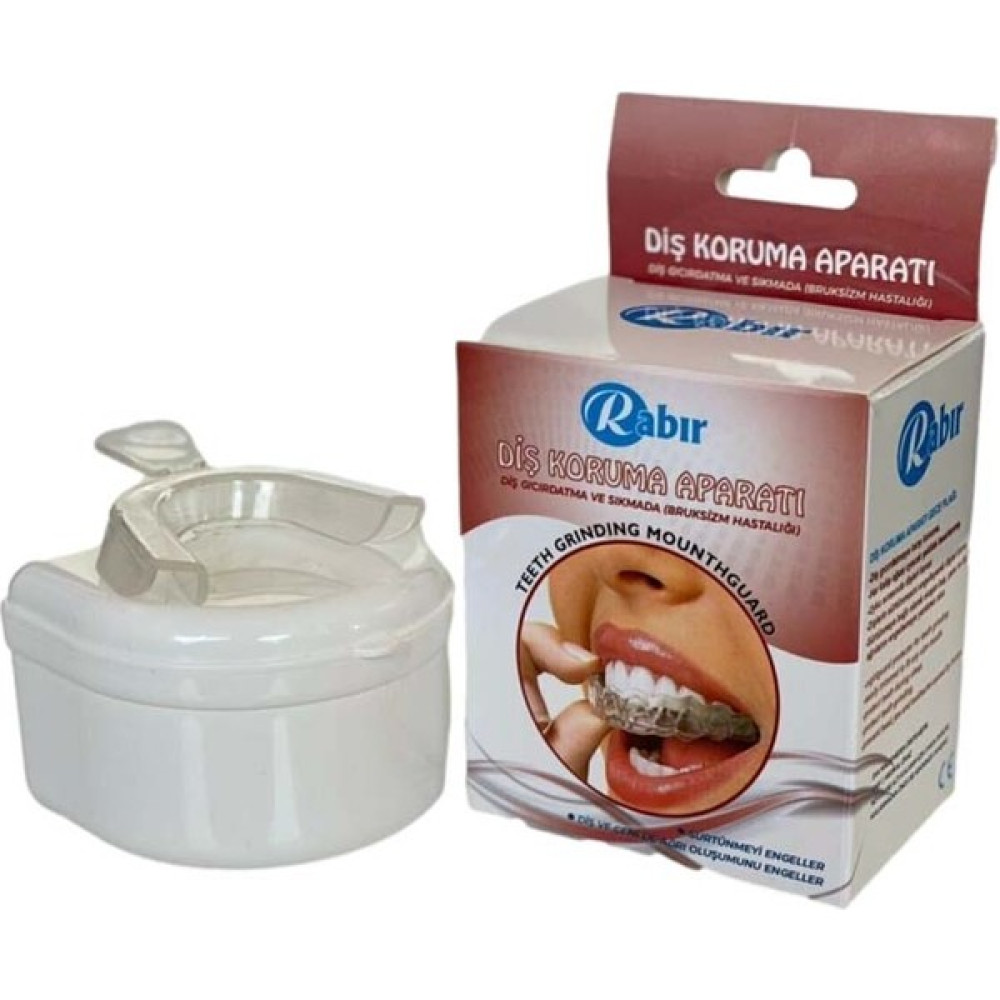 Rabır Diş Gıcırdatma Aparatı - Diş Sıkma - Silikon Dişlik - Gece Plağı - Şeffaf - Tek Adet Diş Beyazlatıcılar Fiyatı
