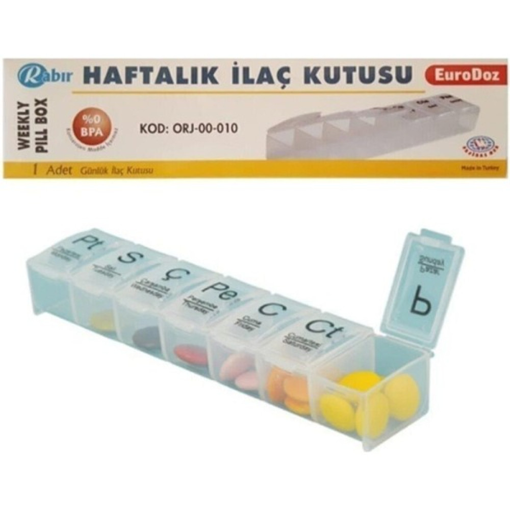 Rabır Haftalık Ilaç Muhafaza Saklama Kutusu % 0 Bpa Hijyenik Eşya Saklama Kutusu Fiyatı