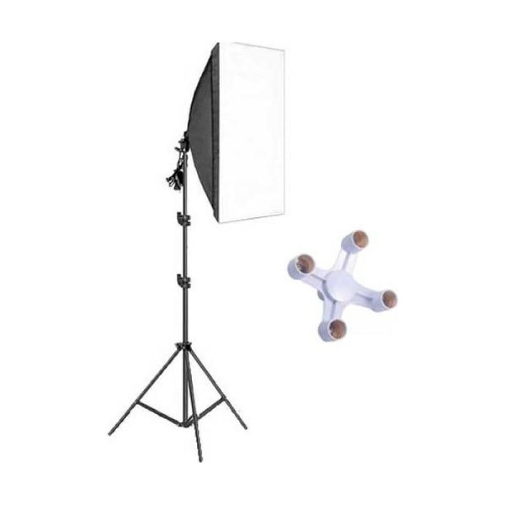 Rabsev 50x70cm Softbox 4 Duylu Adaptörlü Tekli Ürün ve Video Çekim Işığı 200cm Ayak Video Kamera Aksesuarları Fiyatı