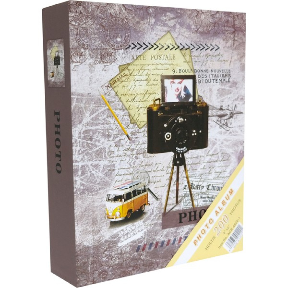 Rabsev Fotoğraf Albümü 10X15CM 200 Fotoğraf Kapasiteli Renkli Desenli Anı Albümü - Kahverengi Resim & Fotoğraf Çerçevesi Fiyatı
