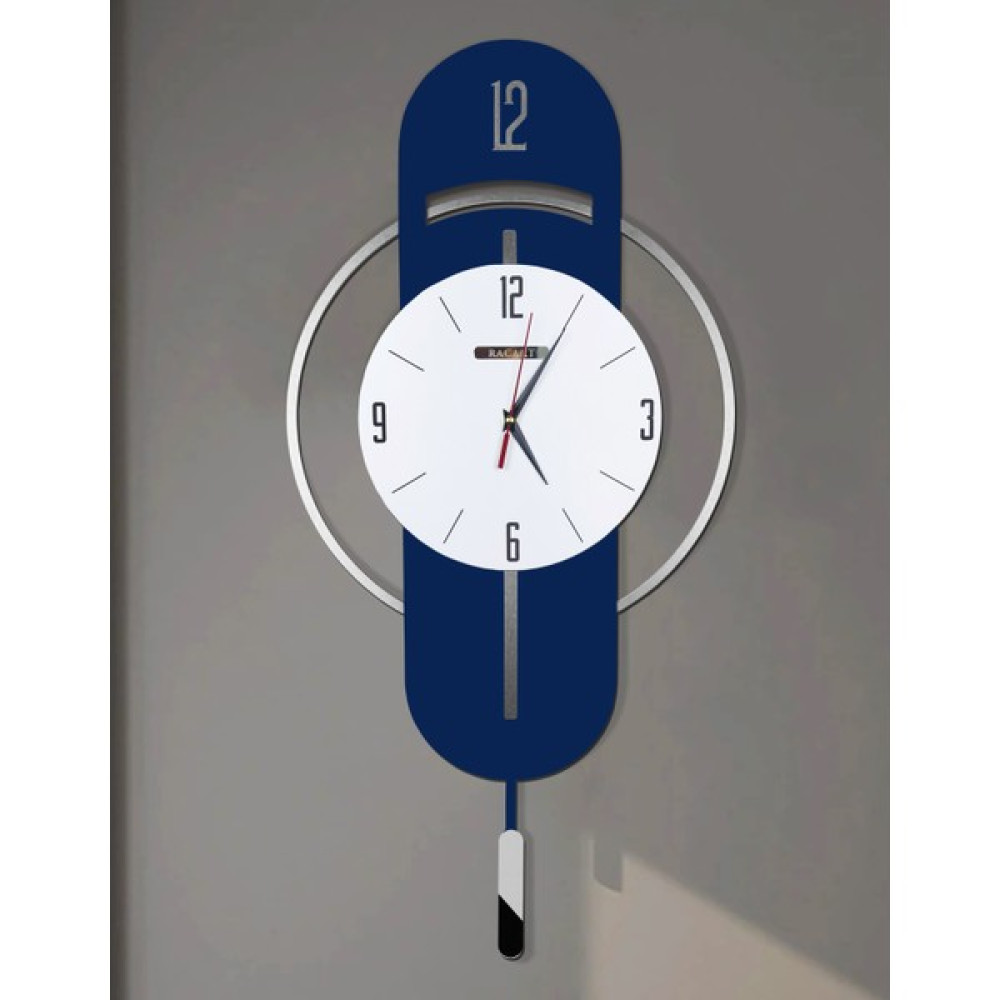 Racart Ultra Sessiz, Gold ve Gümüş Ayrıntılı, Hediye, Salon, Ofis, Mutfak Dekoratif Duvar Saati D32 - Mavi - 70 cm Dekoratif Saat Fiyatı