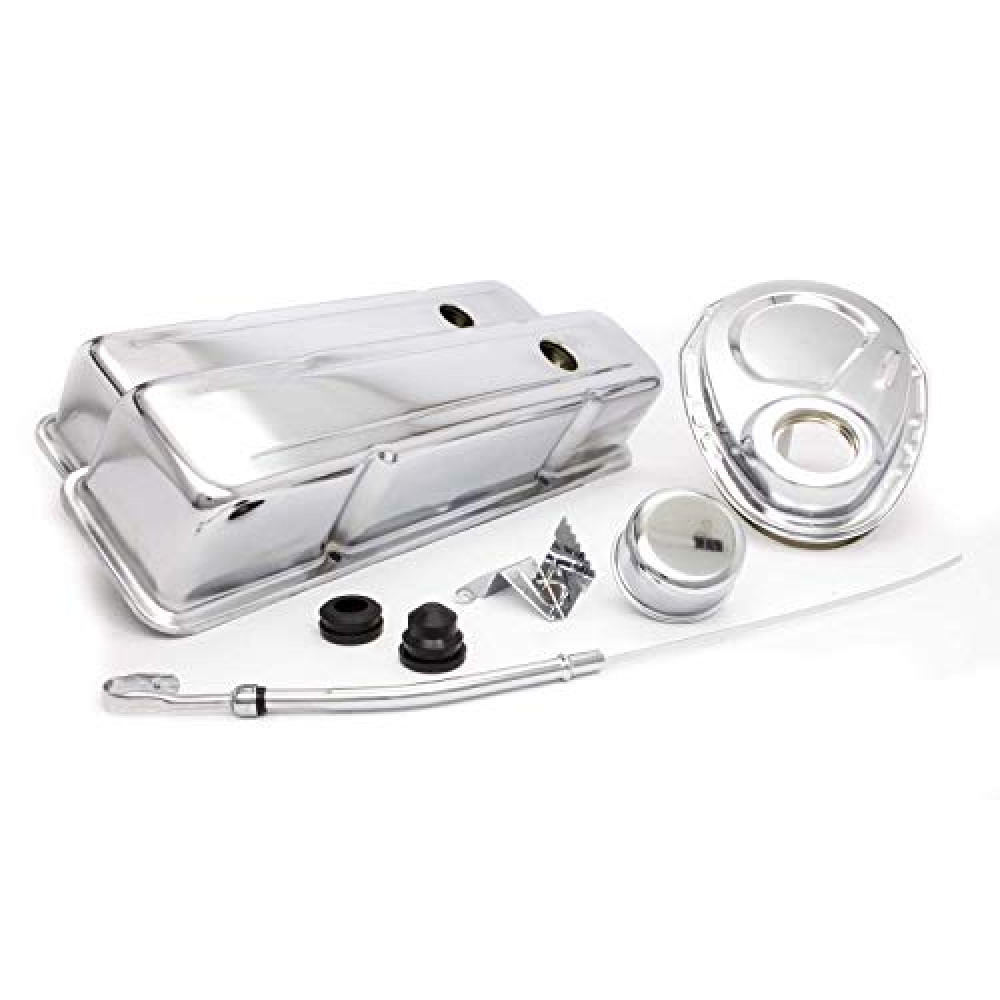 Racing Power Company R3024 Engine Dress-Up Kit with Tall Valve Cover for Small Block Chevy