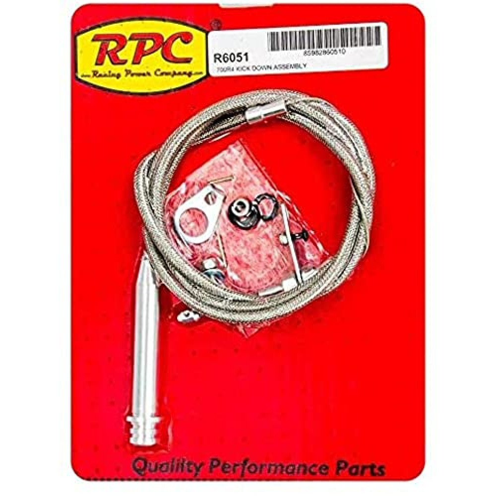 Racing Power Company R6051 Braided Stainless Transmission Kick Down Assembly