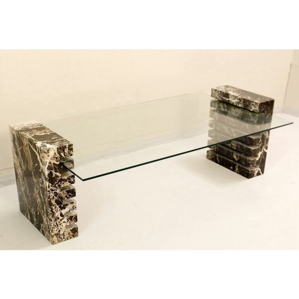 Radianza Italy Mermer Masa - 100x150x70cm - Beyaz - Siyah Çalışma Masası Fiyatı