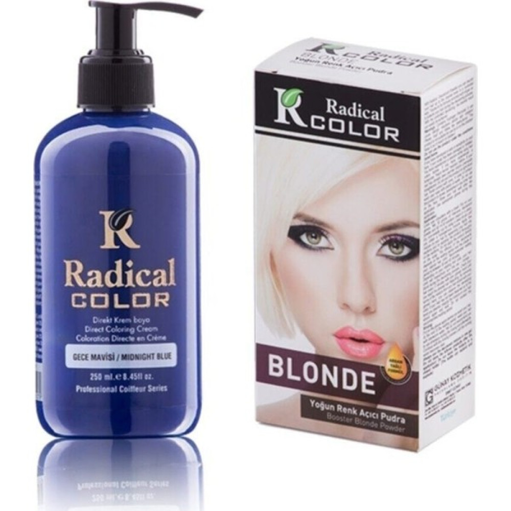 Radical Color Gece Mavisi Amonyaksız Su Bazlı Saç Boyası 250ml 2SET Saç Boyası Fiyatı