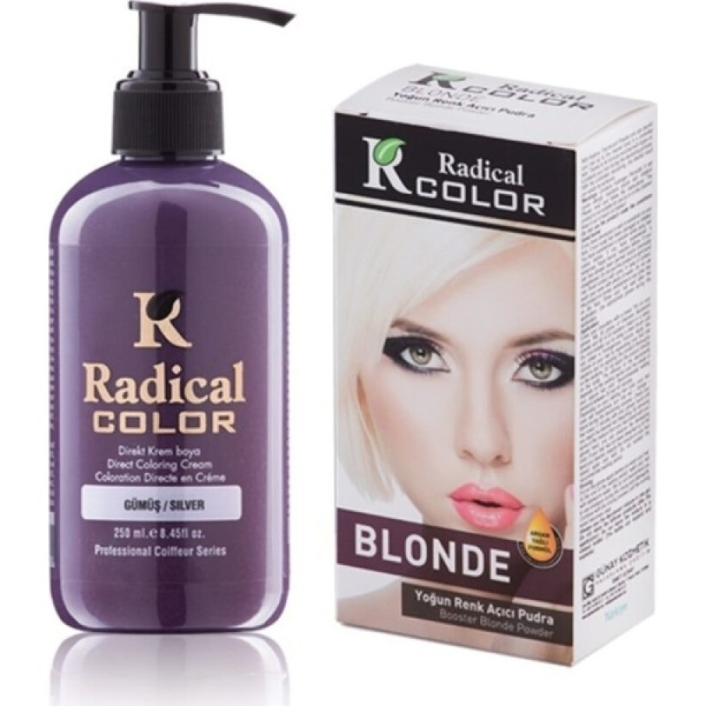 Radical Color Gümüş Amonyaksız Su Bazlı Saç Boyası 250ml 2SET Saç Boyası Fiyatı