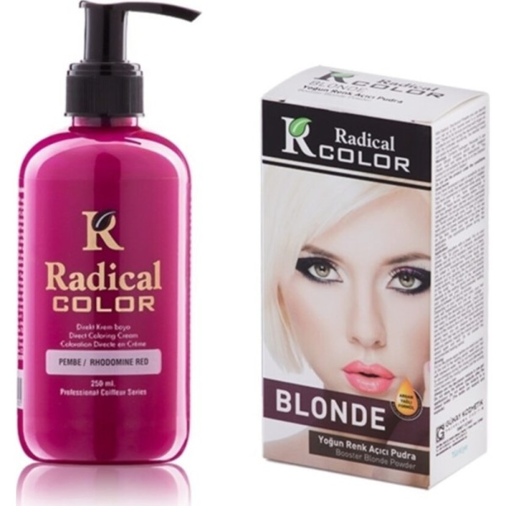 Radical Color Pembe Amonyaksız Su Bazlı Saç Boyası 250ml 2SET - Red Pembe Saç Boyası Fiyatı
