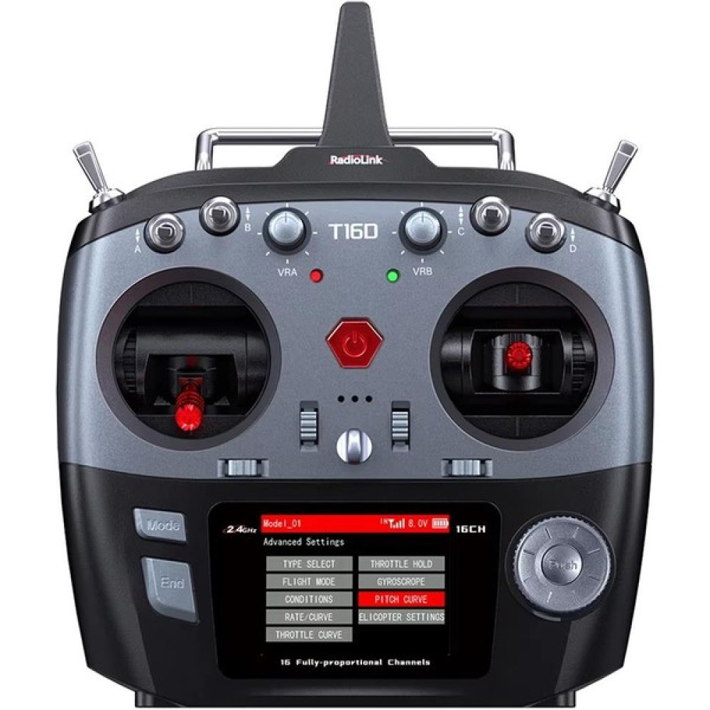 Radiolink T16D 2.4ghz 16 Kanal Radio Kontrol Uzaktan Kumanda +R16F Alıcı Elrs,crossfıre Destekli (Çanta Dahil) - Gri Oto Boyaları Fiyatı