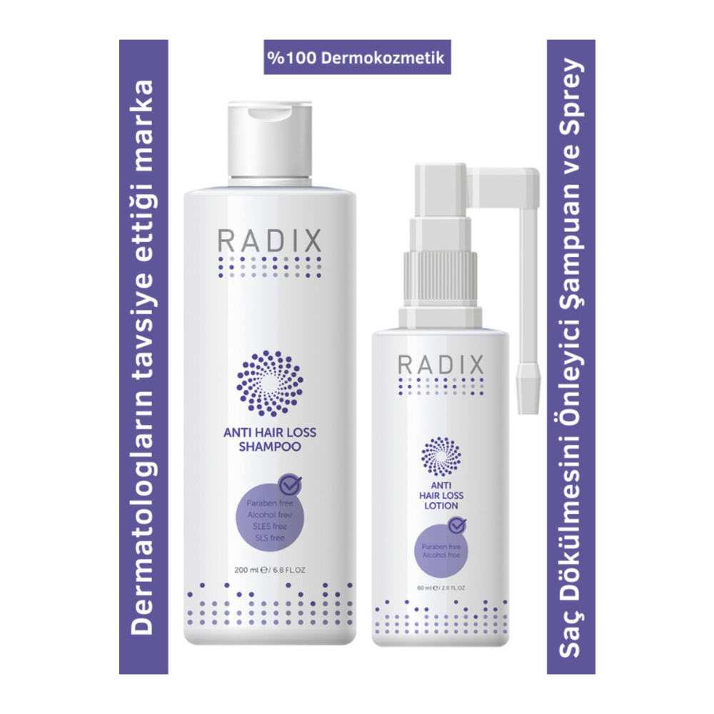 Radix Radıx Dökülme Karşıtı Şampuan 200ml Ve Dökülme Karşıtı Losyon Sprey 60ml Şampuan ve Saç Kremi Fiyatı