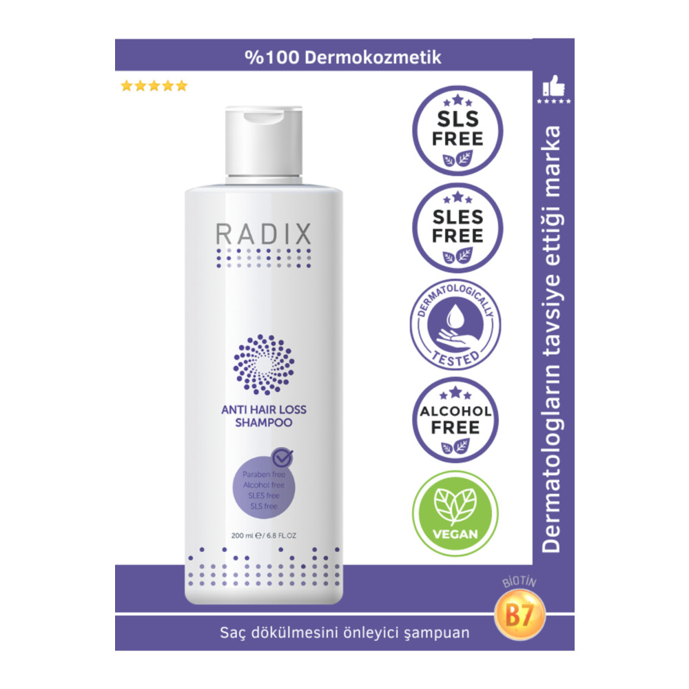 Radix Saç Dökülme Karşıtı Şampuan - Anti Hair Loss Shampoo 200 Ml Şampuan ve Saç Kremi Fiyatı