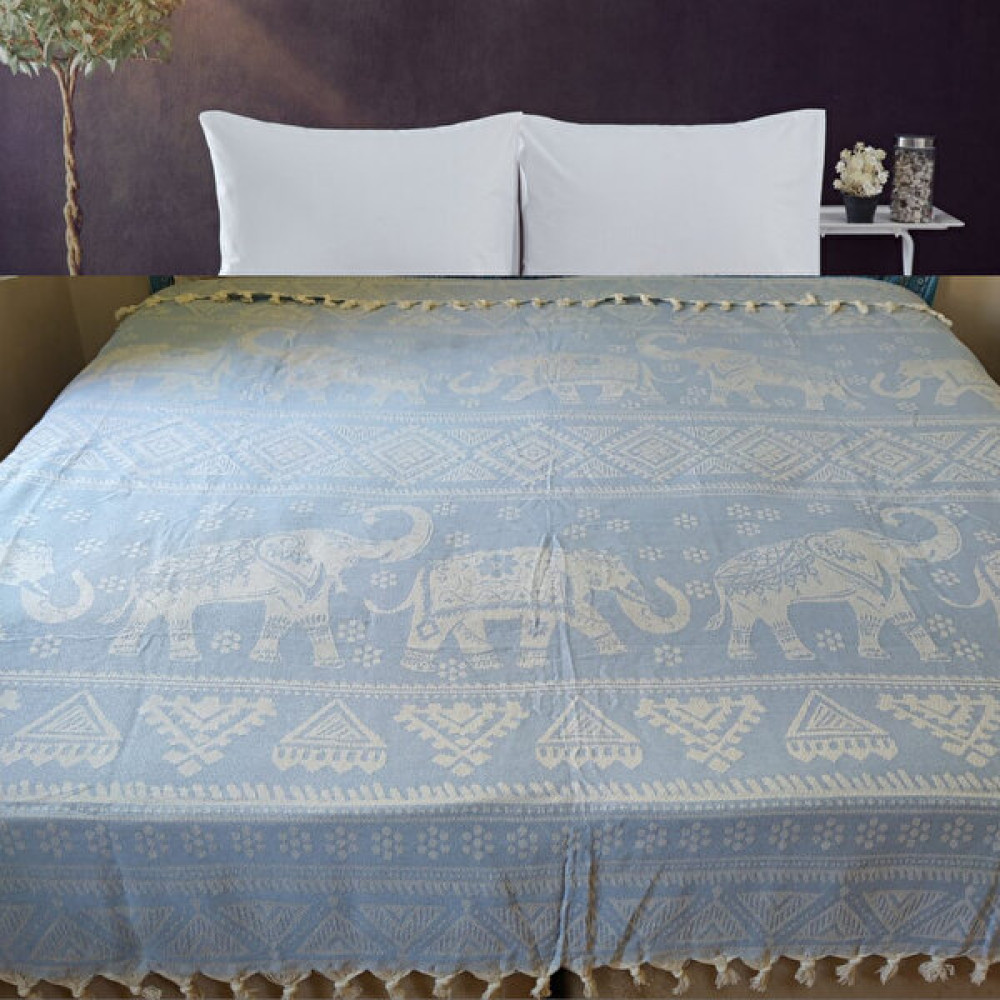 Raduga Store Natural Pamuklu Çok Amaçlı Çift Kişilik Yatak Örtüsü Pike 200 x 230 cm - Açık Mavi Pike & Pike Takımı Fiyatı