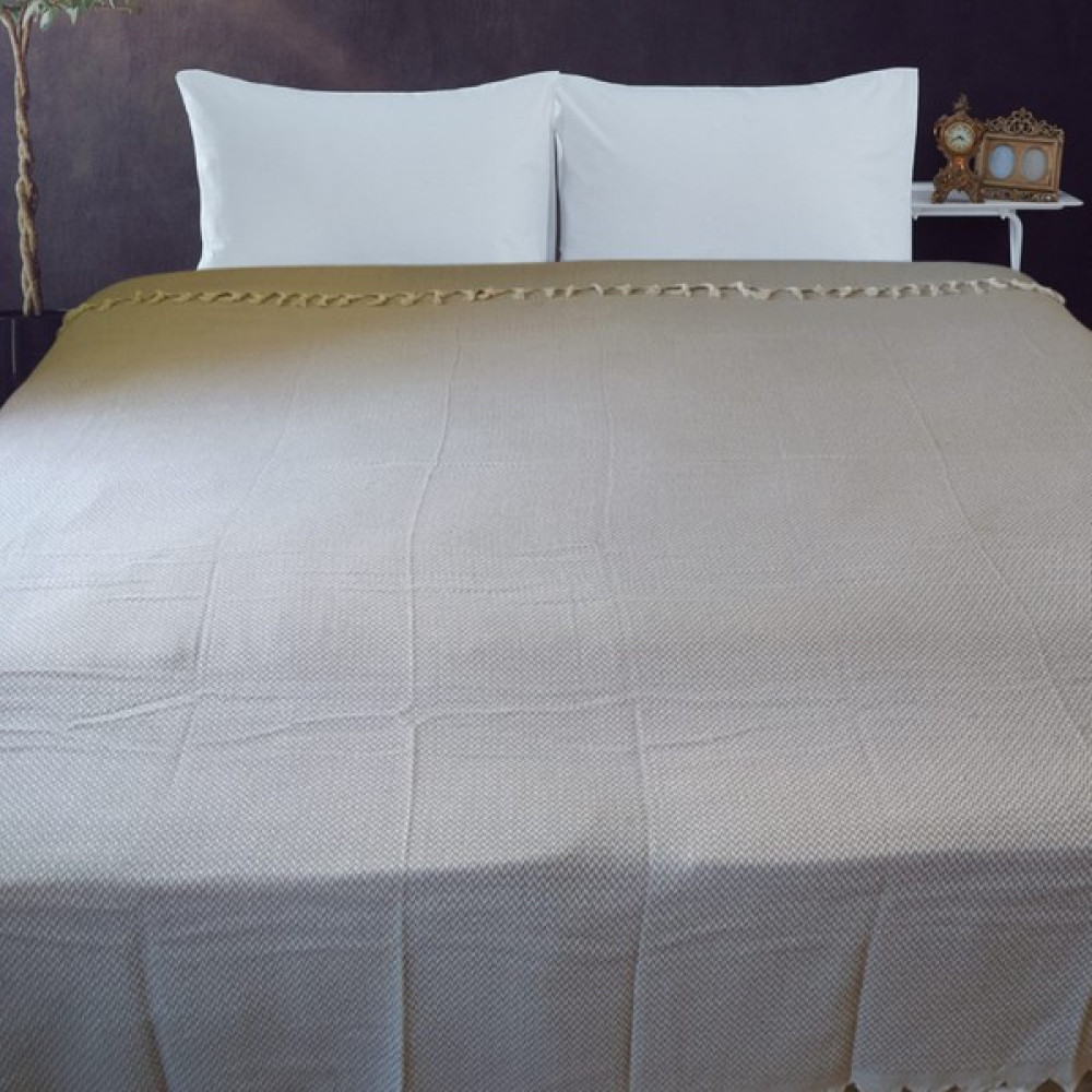 Raduga Store Natural Pamuklu Çok Amaçlı Çift Kişilik Yatak Örtüsü Pike 200 x 230 cm - Buğday Bej Pike & Pike Takımı Fiyatı