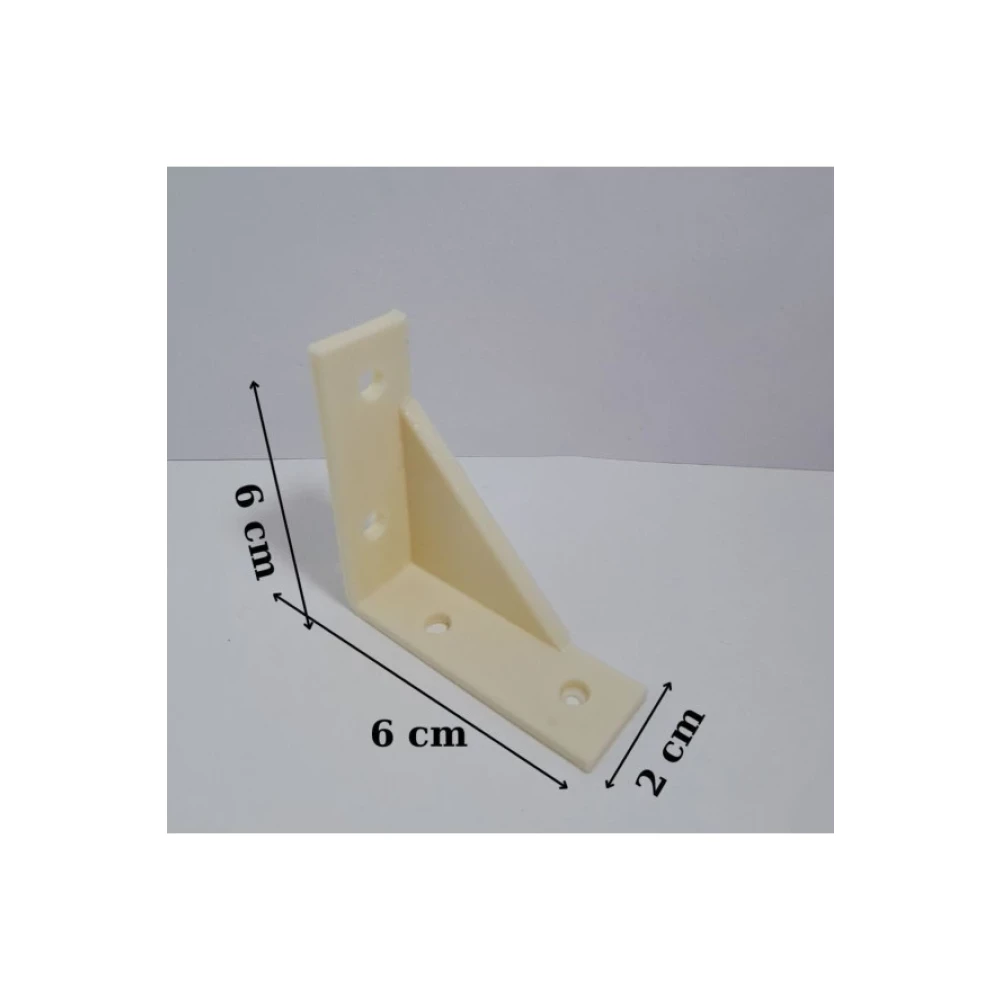 Raf Ayağı - 2 Adet -Krem Renk - 6X6 Cm Nalburiye & Hırdavat Fiyatı