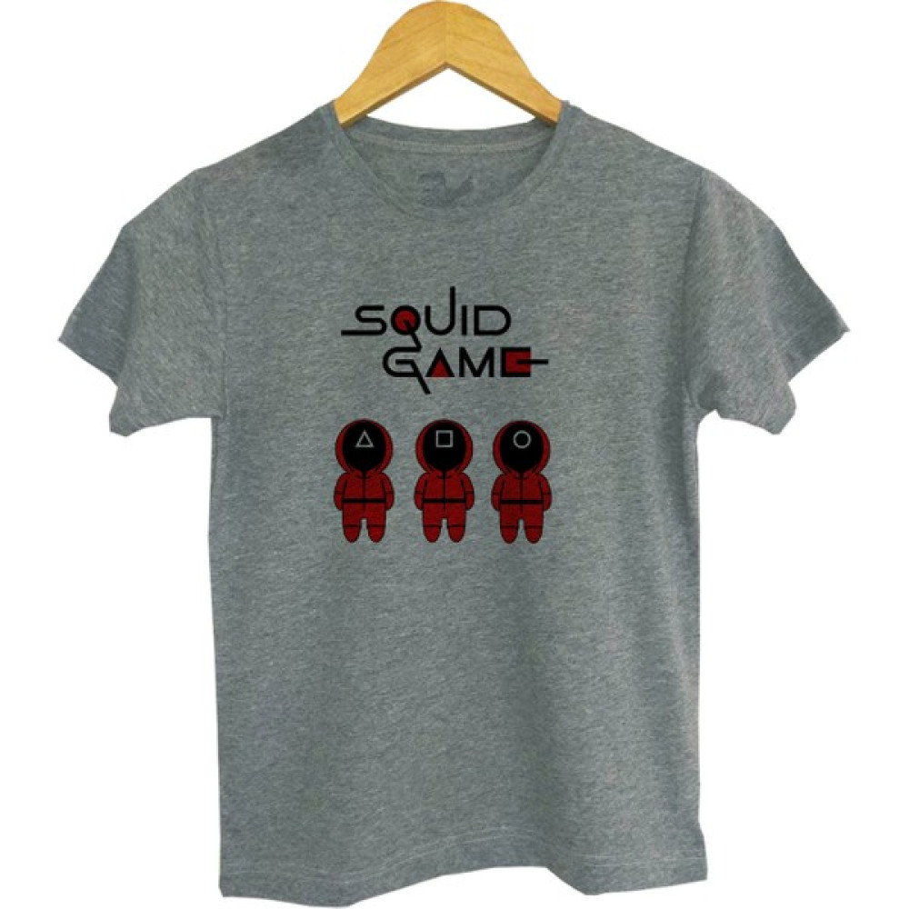 Raf Coll çocuk Gri Melanj Squid Game Ön Dijital Baskılı Tişört Erkek Çocuk T-shirt Fiyatı