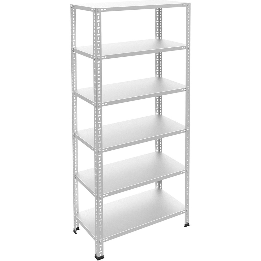 Rafburada 6 Katlı Galvaniz Çelik Raf - Depo, Arşiv, Kiler, Dosya, Market Rafı - 43x93 cm-250 cm-0.70 mm Klasör Fiyatı