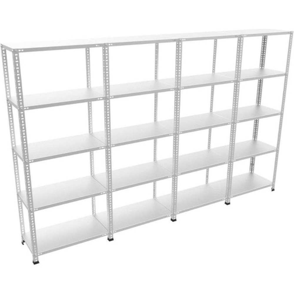 Raffar 5 Katlı 4’Lü Bitişik Galvaniz Çelik Raf. Depo, Dosya Raf - 31 x 240 x 150 cm Evrak Dolabı Fiyatı