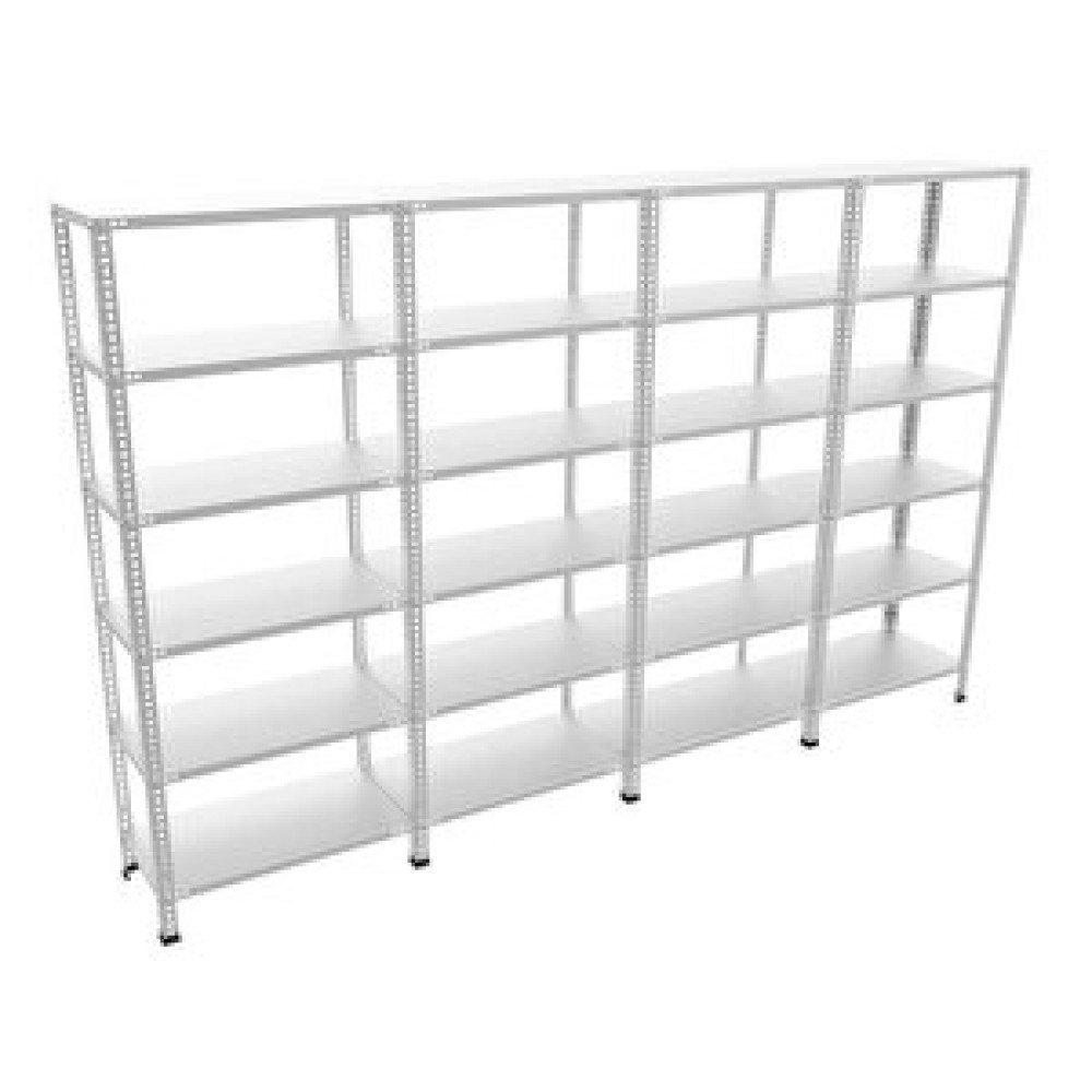 Raffar 6 Katlı 4’lü Bitişik Galvaniz Çelik Raf. Depo, Dosya Raf 43x300x150 cm İşçi Dolapları Fiyatı