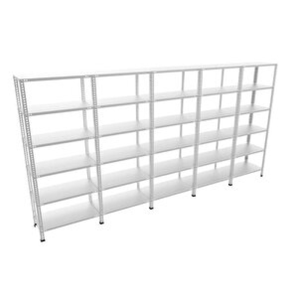 Raffar 6 Katlı 5’li Bitişik Galvaniz Çelik Raf. Depo, Dosya Raf 31x375x250 cm İşçi Dolapları Fiyatı