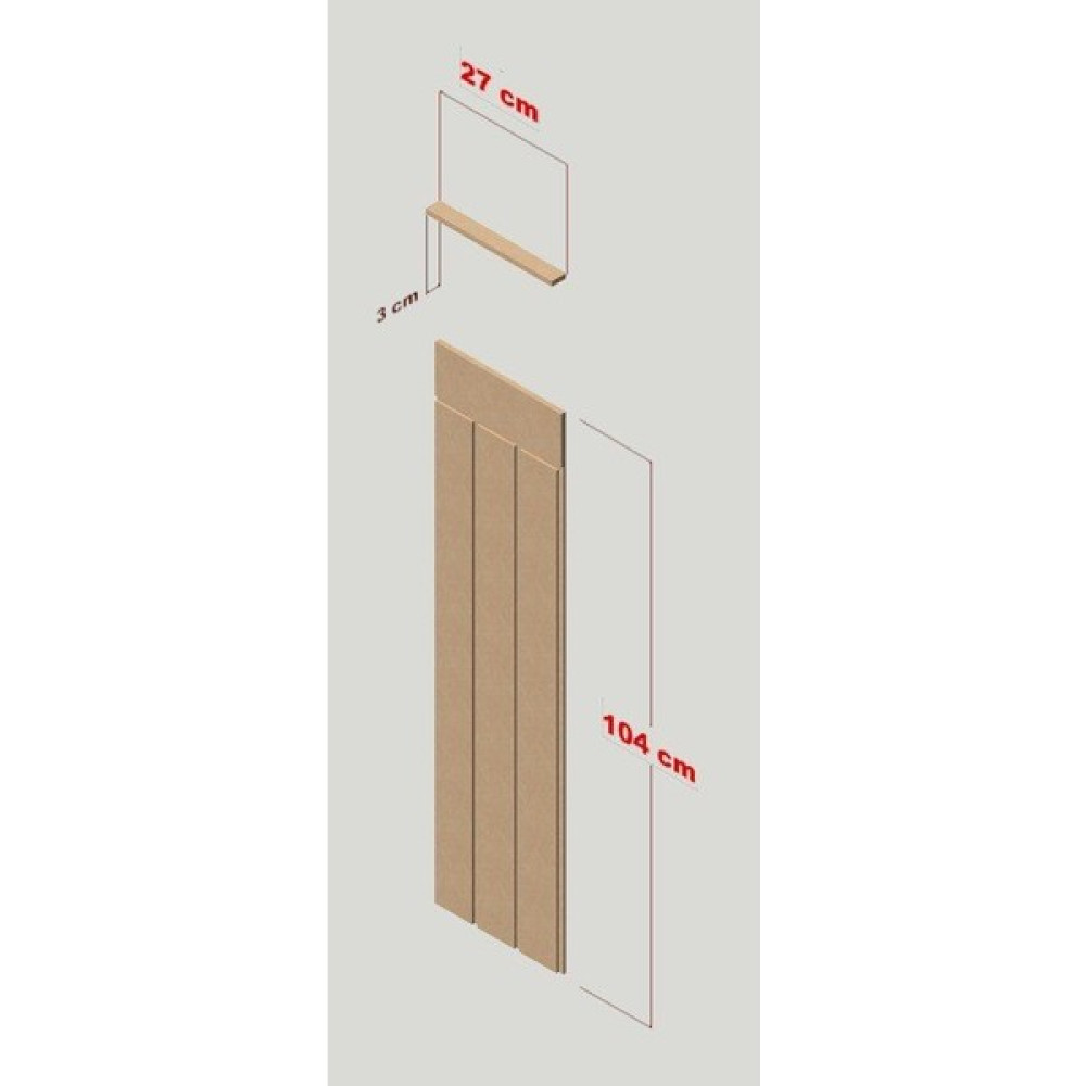 Rafhomestore Duvar Paneli 27 cm Genişlik x 105 cm Ham Mdf Duvar Paneli ( 10 mm Kalınlık ) - 1 Ev & Dekorasyon Aksesuarları Fiyatı