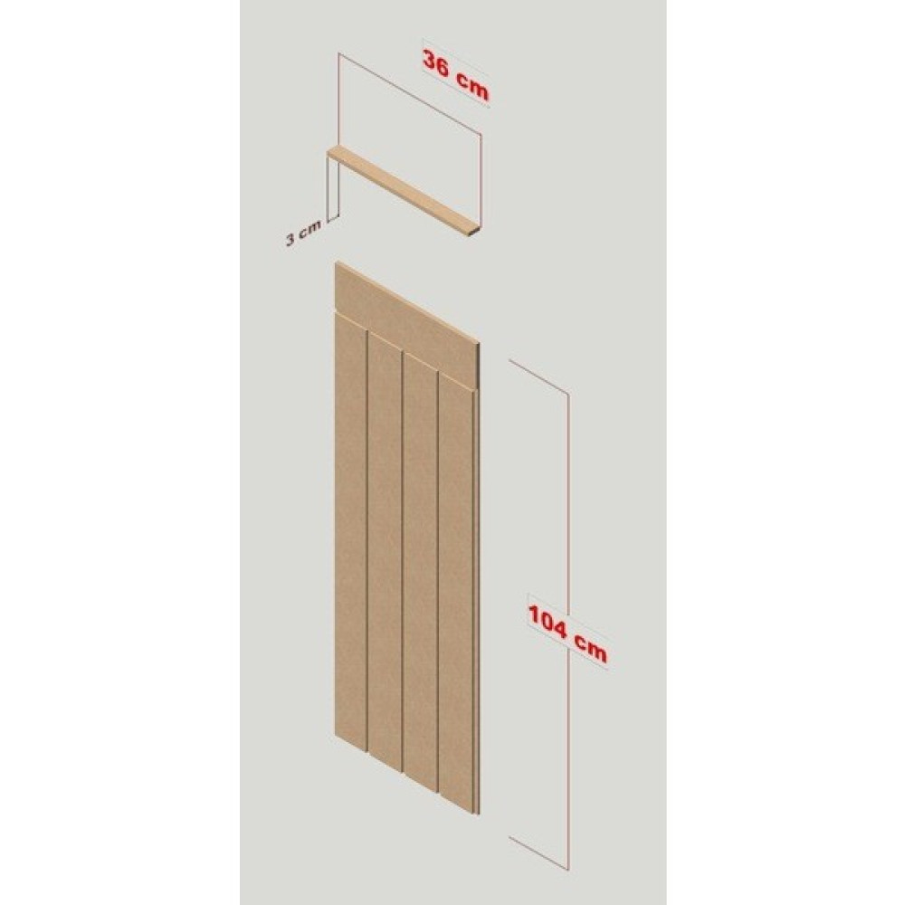 Rafhomestore Duvar Paneli 36 x 105 cm Ham Mdf Duvar Paneli - 1 Ev & Dekorasyon Aksesuarları Fiyatı
