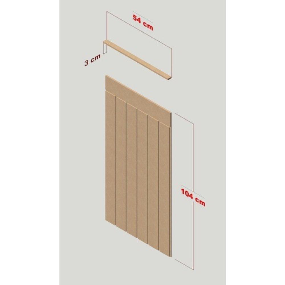 Rafhomestore Duvar Paneli 54 cm Genişlik x 105 cm Ham Mdf Duvar Paneli ( 10 mm Kalınlık ) - 54 x 105 cm Ofis Mobilya Aksesuarları Fiyatı