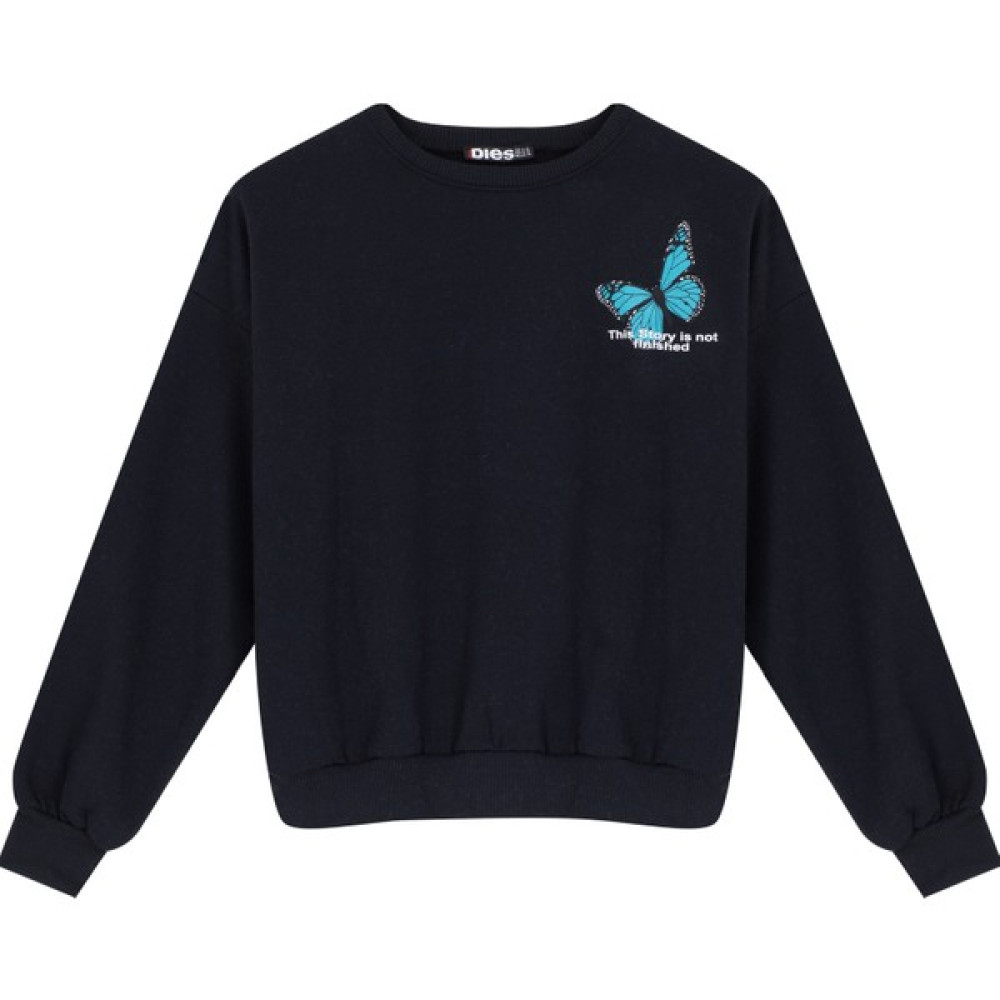 Rafinery Kadın Kelebek Baskılı Oversıze 2iplik Sweatshırt 69280 Bayan Sweatshirt Fiyatı
