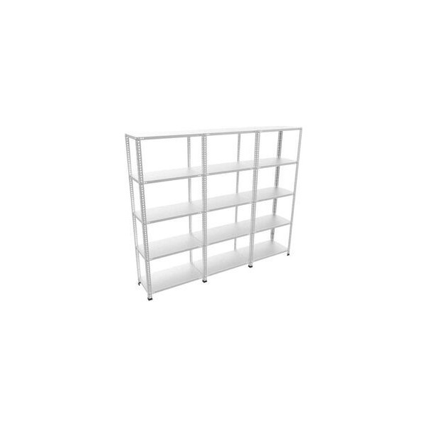 Rafistan 5 Katlı Galvaniz Çelik Raf 43x225x200 cm - Depo, Arşiv, Kiler, Dosya, Market Rafı - Gri Klasör Fiyatı