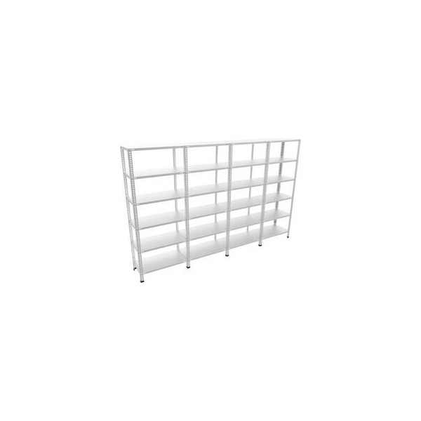 Rafistan 6 Katlı Galvaniz Çelik Raf 43x240x200 cm - Depo, Arşiv, Kiler, Dosya, Market Rafı - Gri Klasör Fiyatı