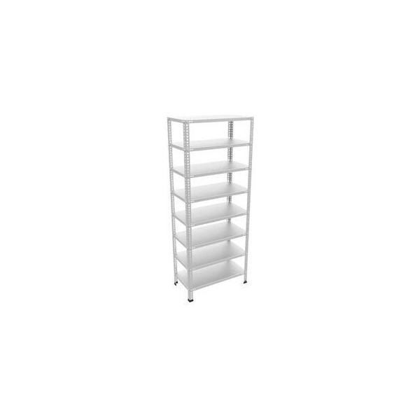 Rafistan 8 Katlı Galvaniz Çelik Raf 43x75x250 cm - Depo, Arşiv, Kiler, Dosya, Market Rafı - 0.70 mm - Gri Klasör Fiyatı