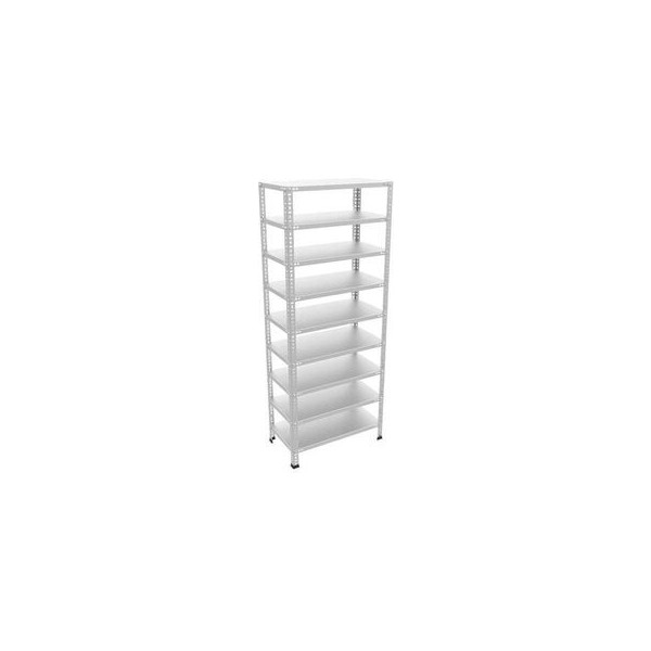 Rafistan 9 Katlı Galvaniz Çelik Raf 43x93x250 cm - Depo, Arşiv, Kiler, Dosya, Market Rafı - 0.70 mm - Gri Klasör Fiyatı