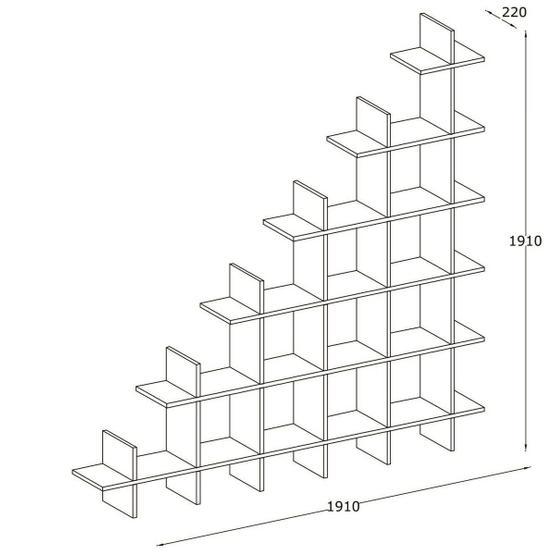 Rafline Puzzle Beyaz Kitaplık