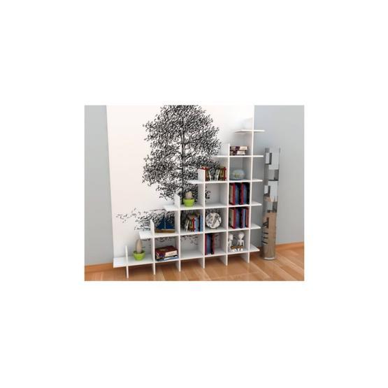 Rafline Puzzle Beyaz Kitaplık