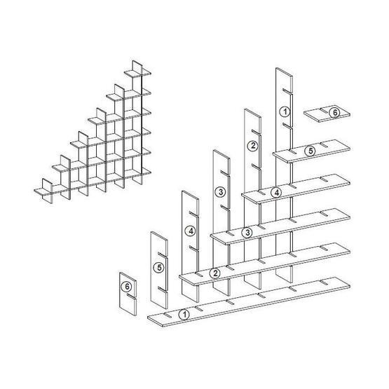 Rafline Puzzle Beyaz Kitaplık Kitaplık Fiyatı