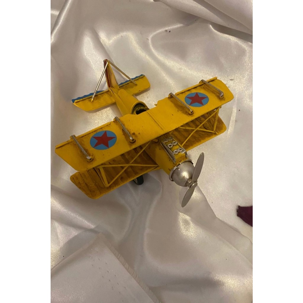 Rahan Metal Uçak Dekoratif Maket El Yapımı Oyuncak Teyyare Planör Sarı Anne Bebek Oyuncak Fiyatı