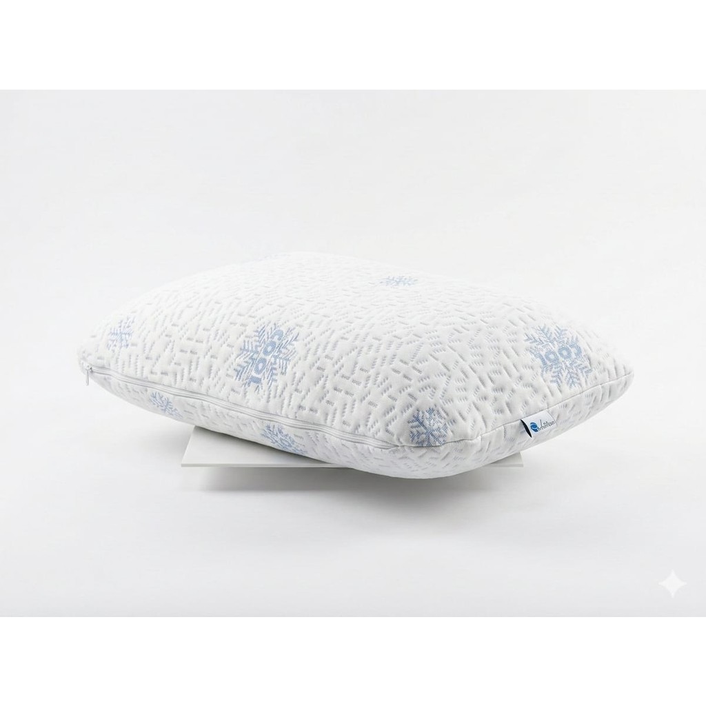 Rahatsan Cool Ortopedik Serin Yastık - 60 x 40 x 15 cm - Beyaz - Açık Mavi Yastık Kılıfı Fiyatı