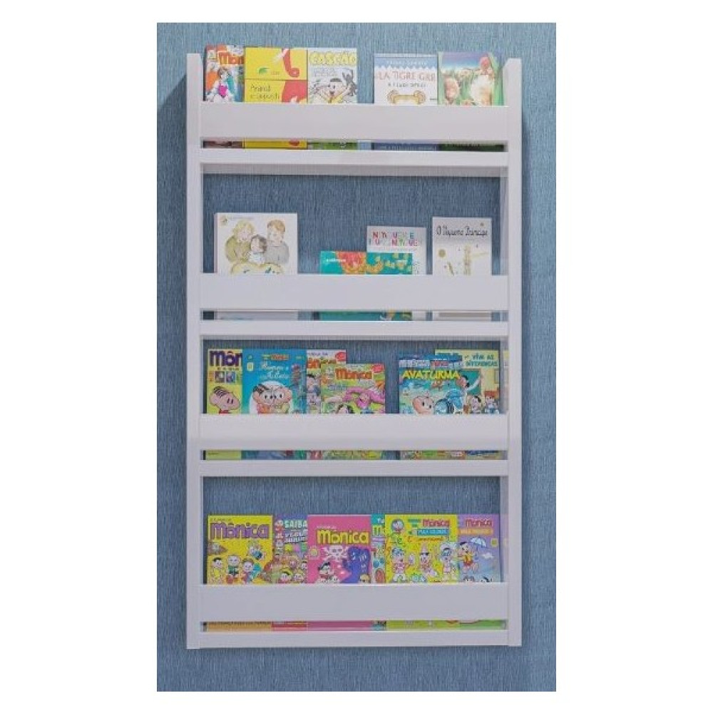 Rahison Montessori Kitaplık 4 Raflı Çocuk Odası Kitaplık - Beyaz Kitaplık Fiyatı
