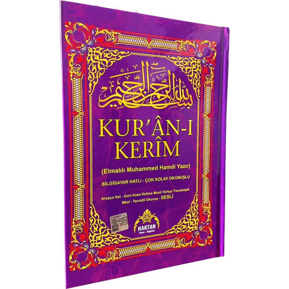 Rahle Boy Kuranı Kerim Türkçe Okunuşlu Tecvidli Mealli ve Kelime Mealli Mor Din Kitapları Fiyatı